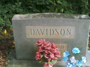 J. S. Davidson Headstone.  Picture taken by author.